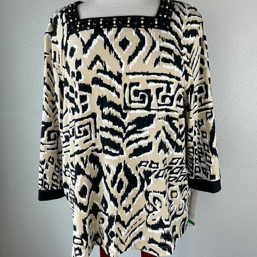 NWT Alfred Dunner Blouse Top Size Petite L
